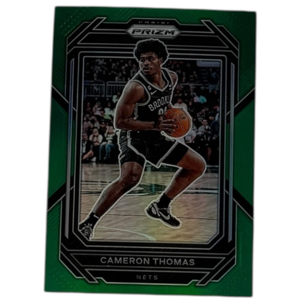 2022-23 Panini Prizm Green Prizm‎ Cameron Thomas #20 Brooklyn Nets